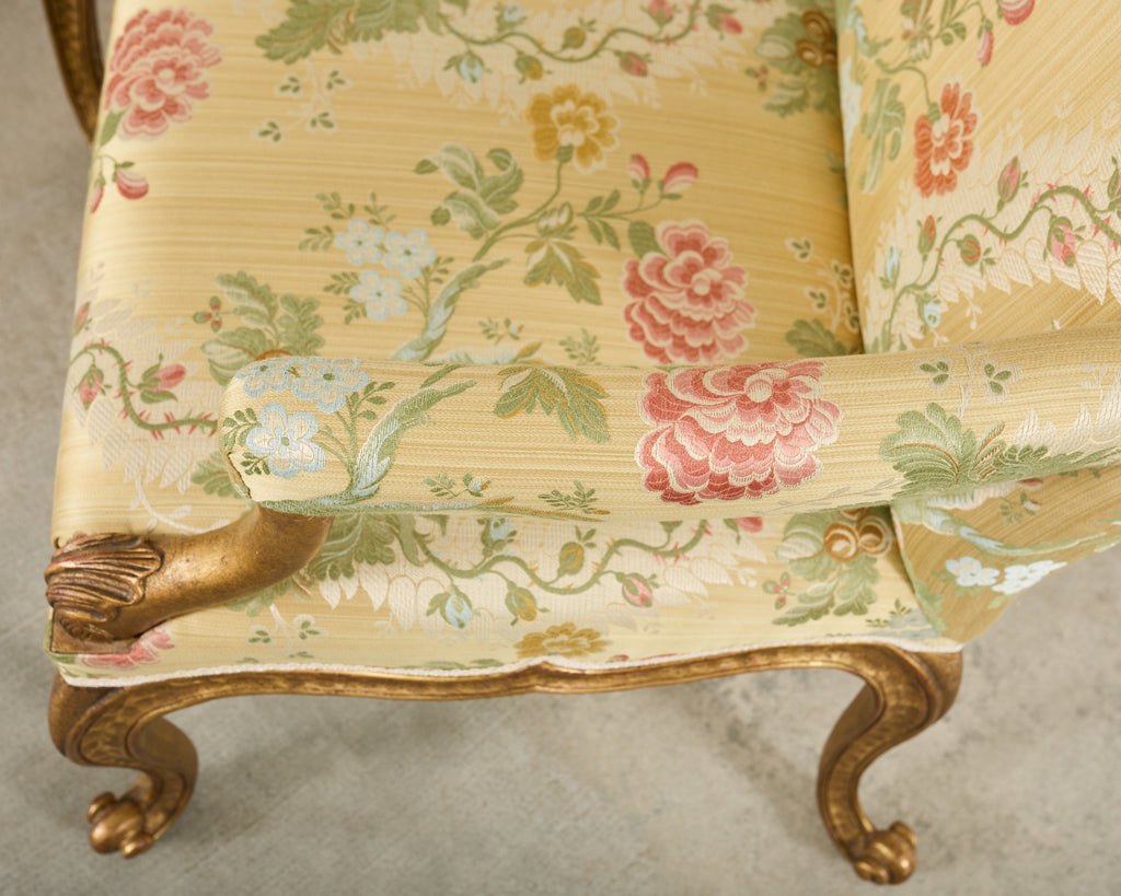 Set of Twelve Rose Tarlow Gold Leaf Kent Dining Chairs