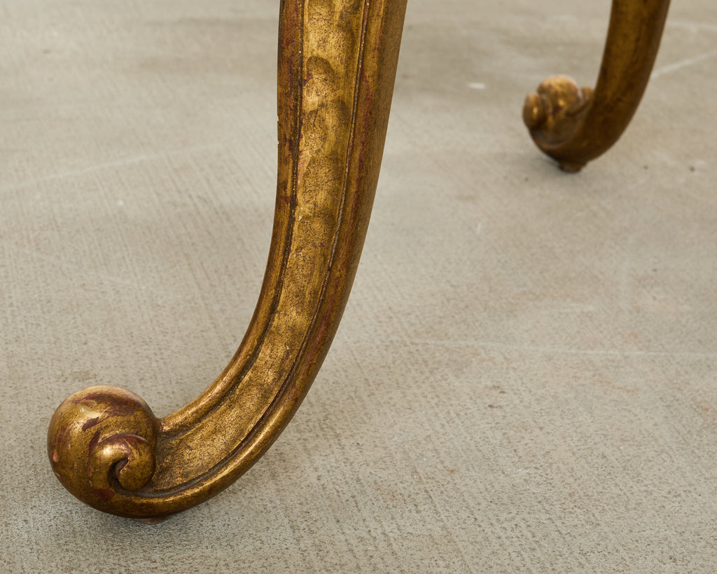 Set of Twelve Rose Tarlow Gold Leaf Kent Dining Chairs