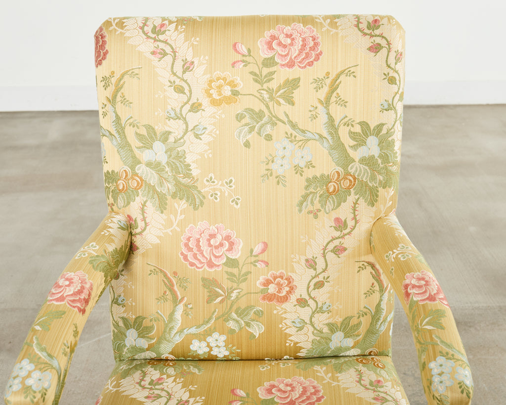 Set of Twelve Rose Tarlow Gold Leaf Kent Dining Chairs