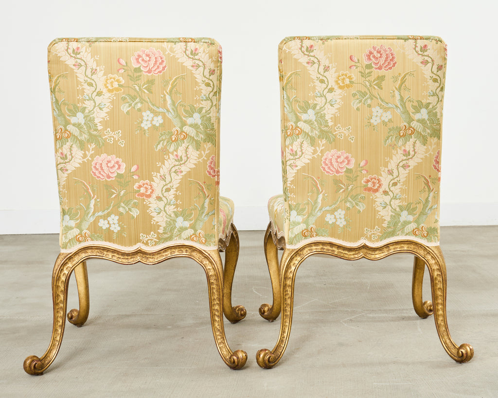 Set of Twelve Rose Tarlow Gold Leaf Kent Dining Chairs