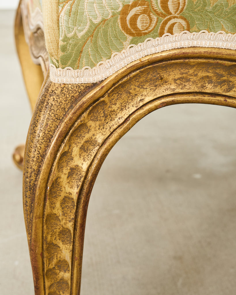 Set of Twelve Rose Tarlow Gold Leaf Kent Dining Chairs