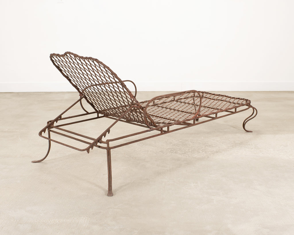 Rose Tarlow Melrose House Twig Iron Garden Chaise Lounge