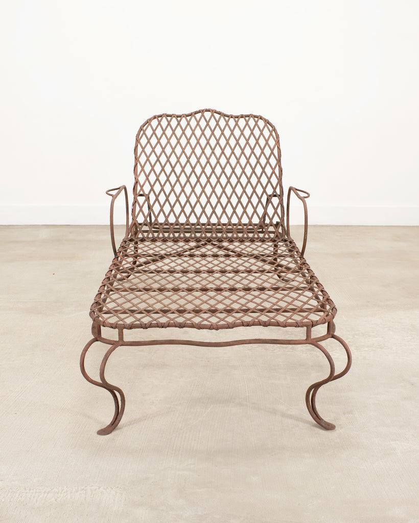 Rose Tarlow Melrose House Twig Iron Garden Chaise Lounge