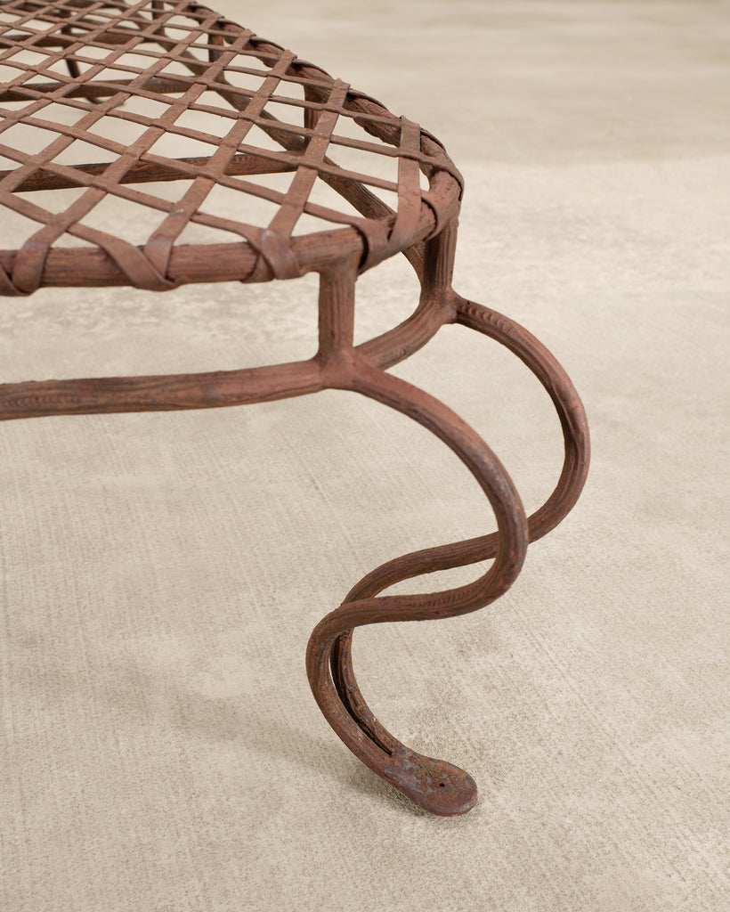 Rose Tarlow Melrose House Twig Iron Garden Chaise Lounge
