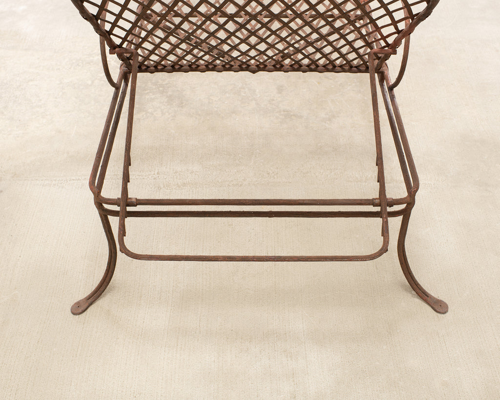 Rose Tarlow Melrose House Twig Iron Garden Chaise Lounge
