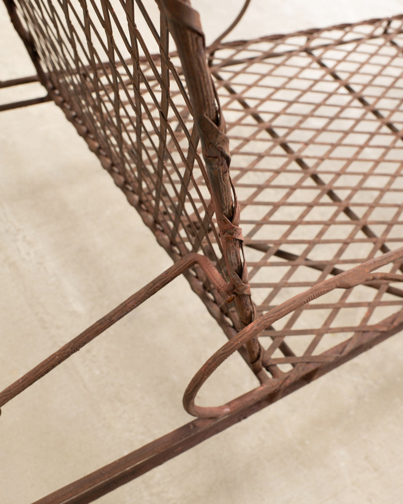 Rose Tarlow Melrose House Twig Iron Garden Chaise Lounge