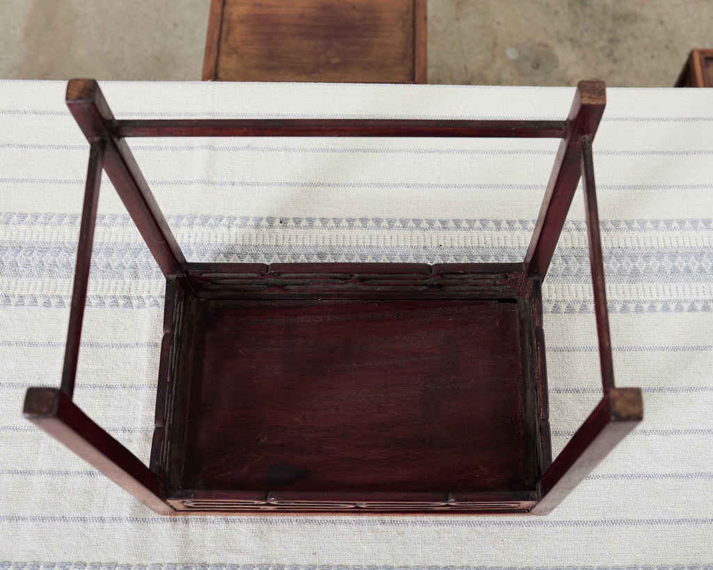 Set of Four Diminutive Chinese Export Hardwood Nesting Tables