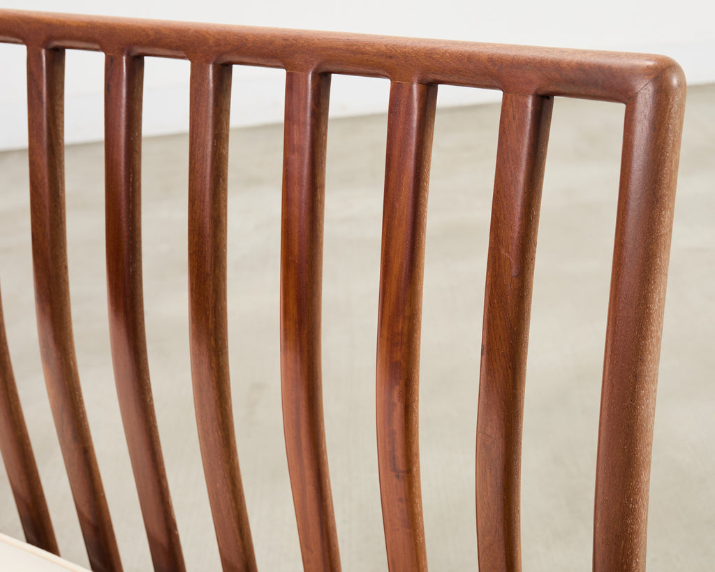 Pair of Michael Taylor Style Ming Inspired Hardwood Sofas
