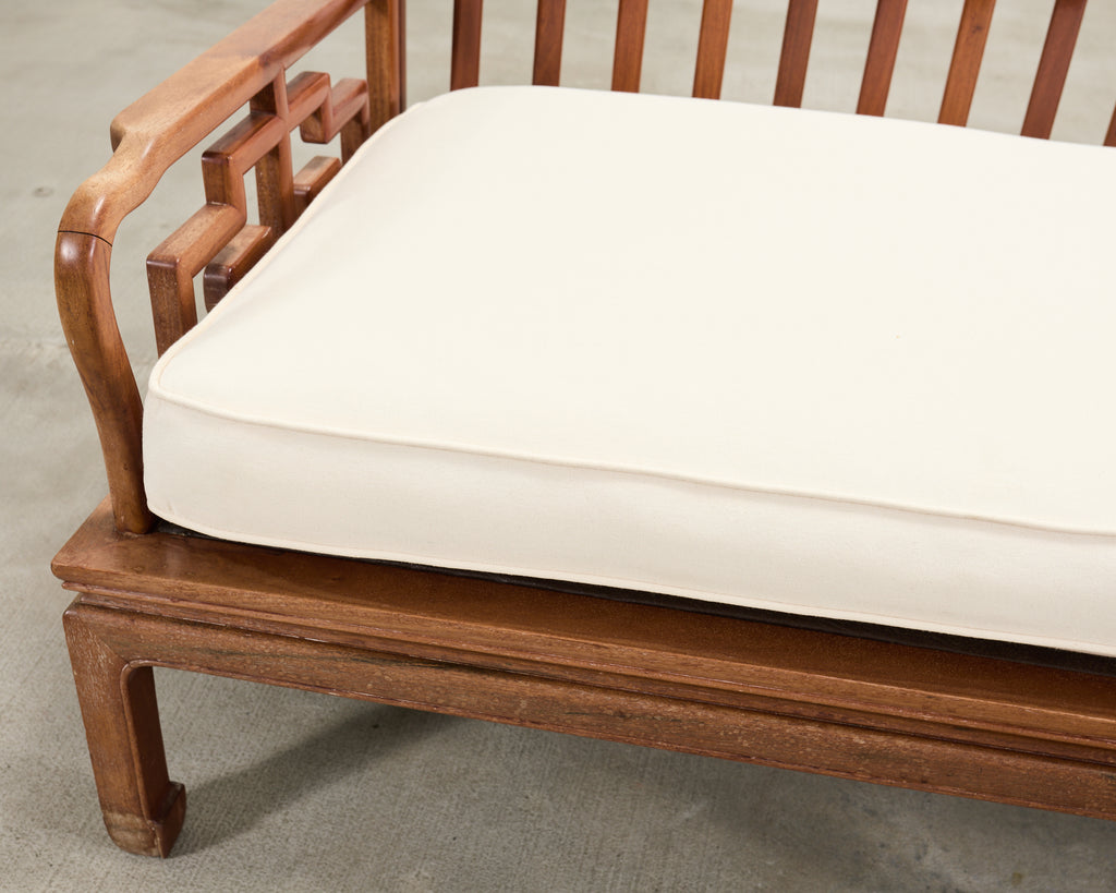 Pair of Michael Taylor Style Ming Inspired Hardwood Sofas
