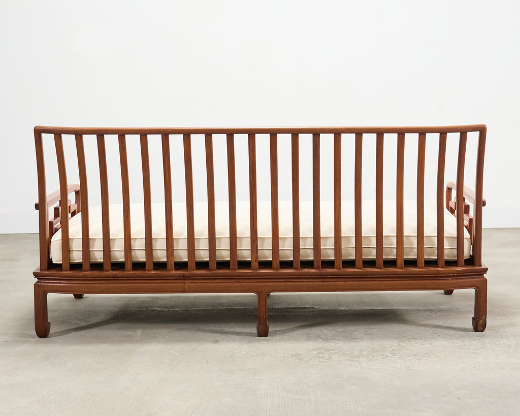Pair of Michael Taylor Style Ming Inspired Hardwood Sofas