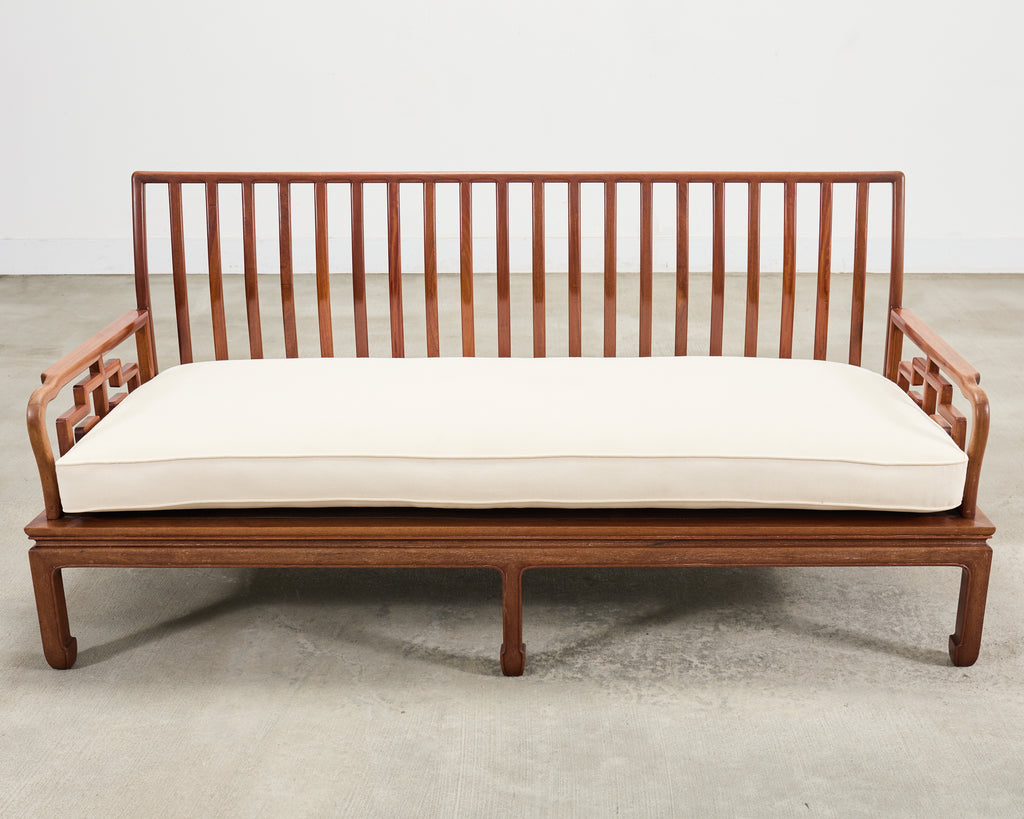 Pair of Michael Taylor Style Ming Inspired Hardwood Sofas