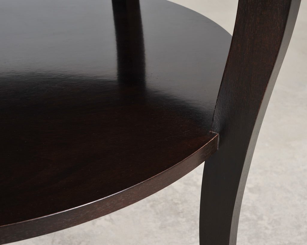 Barbara Baker for Baker Art Deco Walnut Fluted Center Table