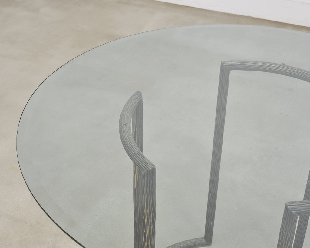 Thomas Pheasant for McGuire Faux Bois Bronze Center Dining Table
