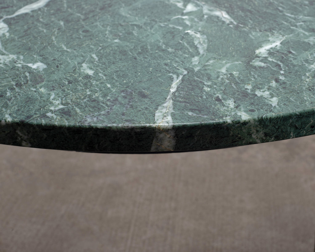 Italian Verde Antico Marble Round Coffee or Cocktail Table