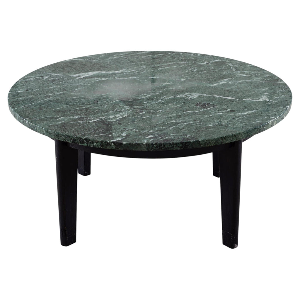 Italian Verde Antico Marble Round Coffee or Cocktail Table