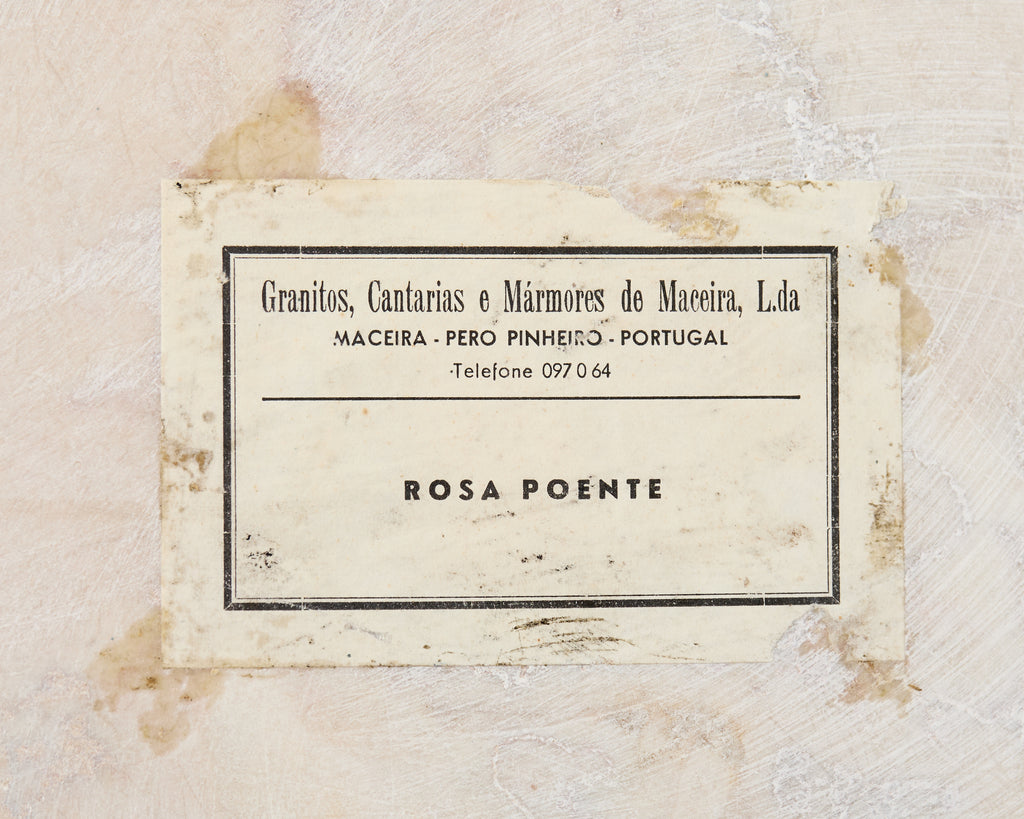 Midcentury Round Marble Top Pedestal Cocktail Table