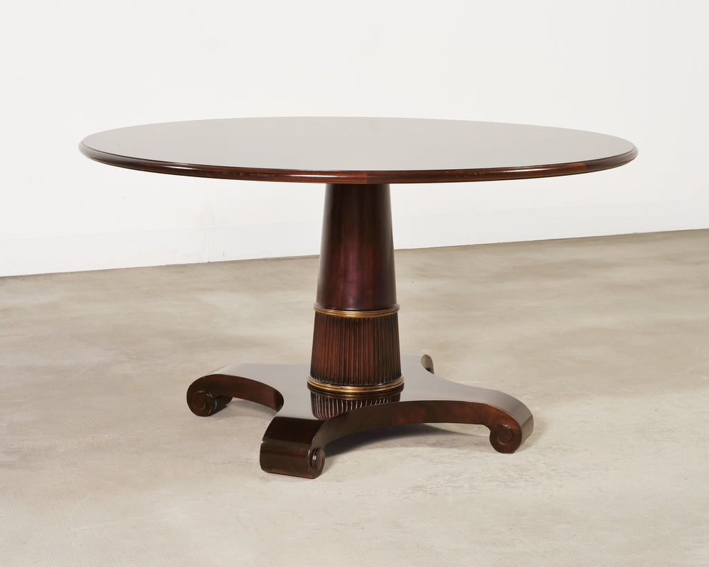 Thomas Pheasant for Baker Mahogany Round Pedestal Dining Table