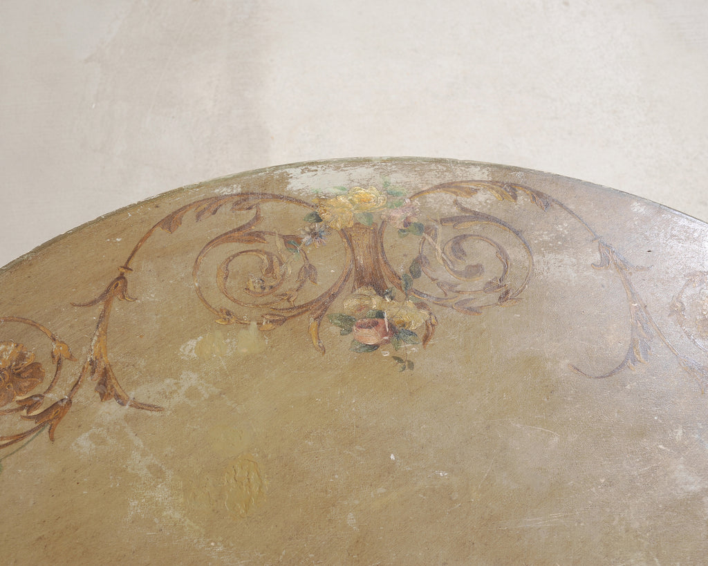 19th Century Venetian Painted Center Table with Scalloped Apron
