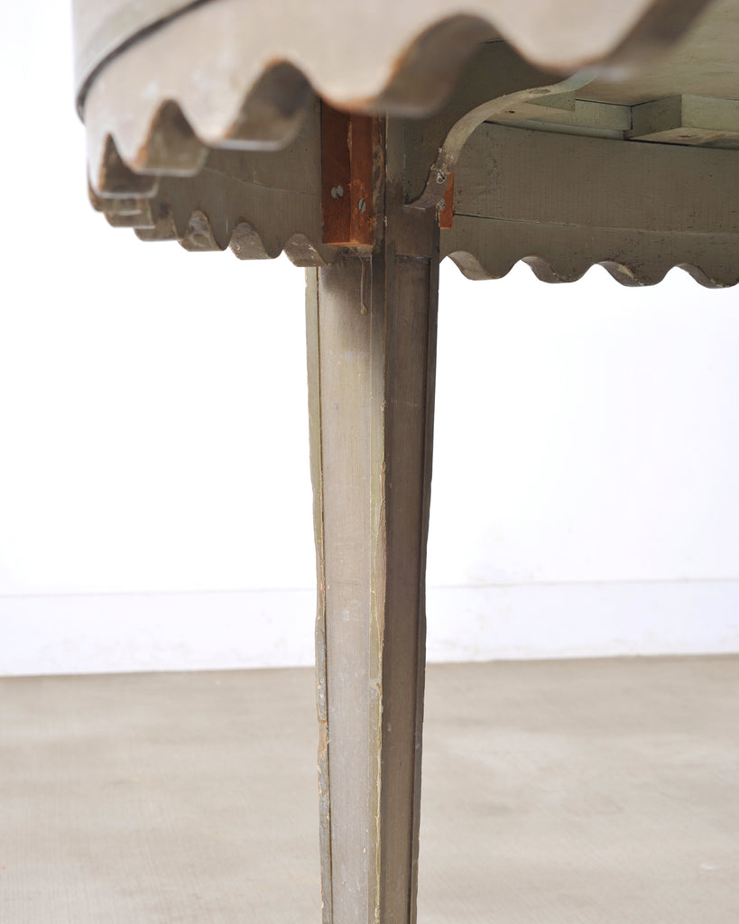 19th Century Venetian Painted Center Table with Scalloped Apron