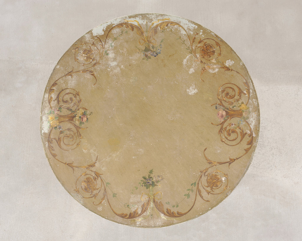 19th Century Venetian Painted Center Table with Scalloped Apron