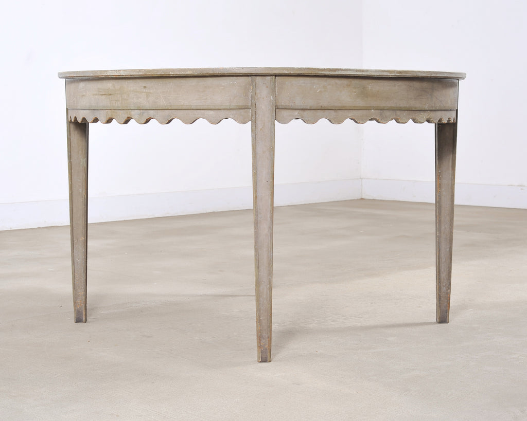 19th Century Venetian Painted Center Table with Scalloped Apron