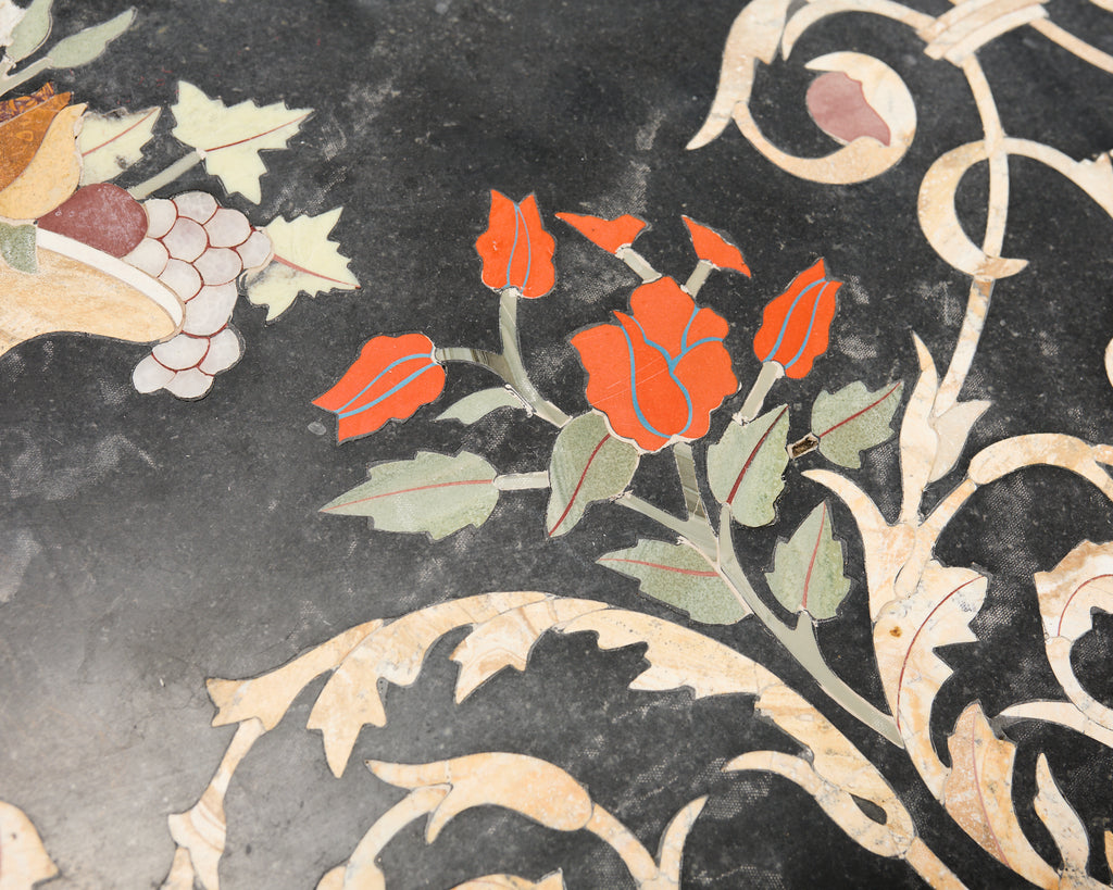 Italian Neoclassical Style Pietra Dura Marble Center Dining Table