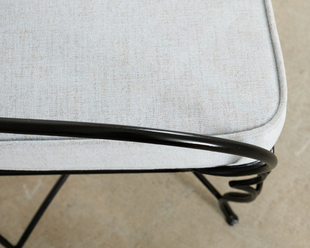 Set of Six Mario Papperzini Style Iron Garden Dining Chairs