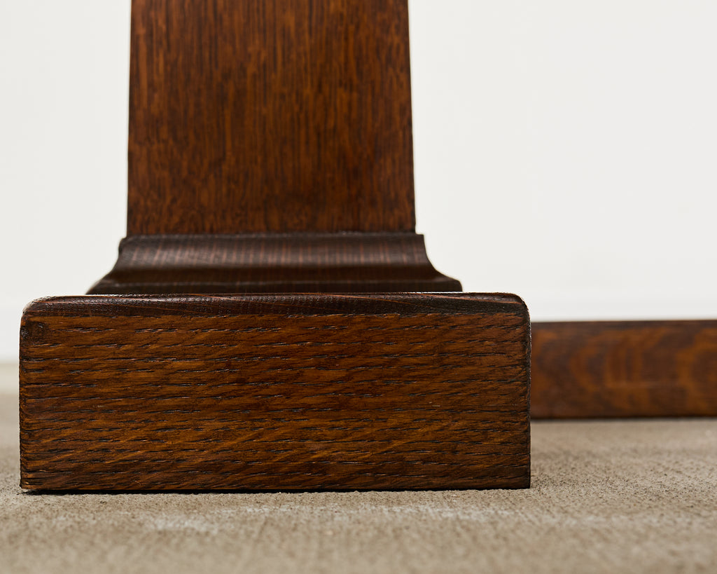 19th Century Arts and Crafts Oak Dining or Library Table
