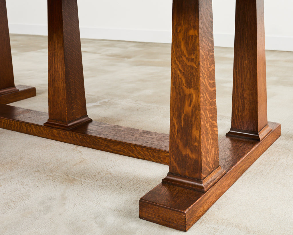 19th Century Arts and Crafts Oak Dining or Library Table