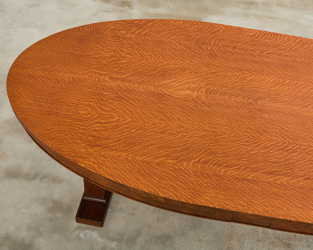 19th Century Arts and Crafts Oak Dining or Library Table