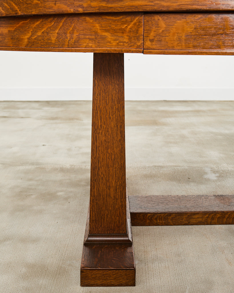 19th Century Arts and Crafts Oak Dining or Library Table