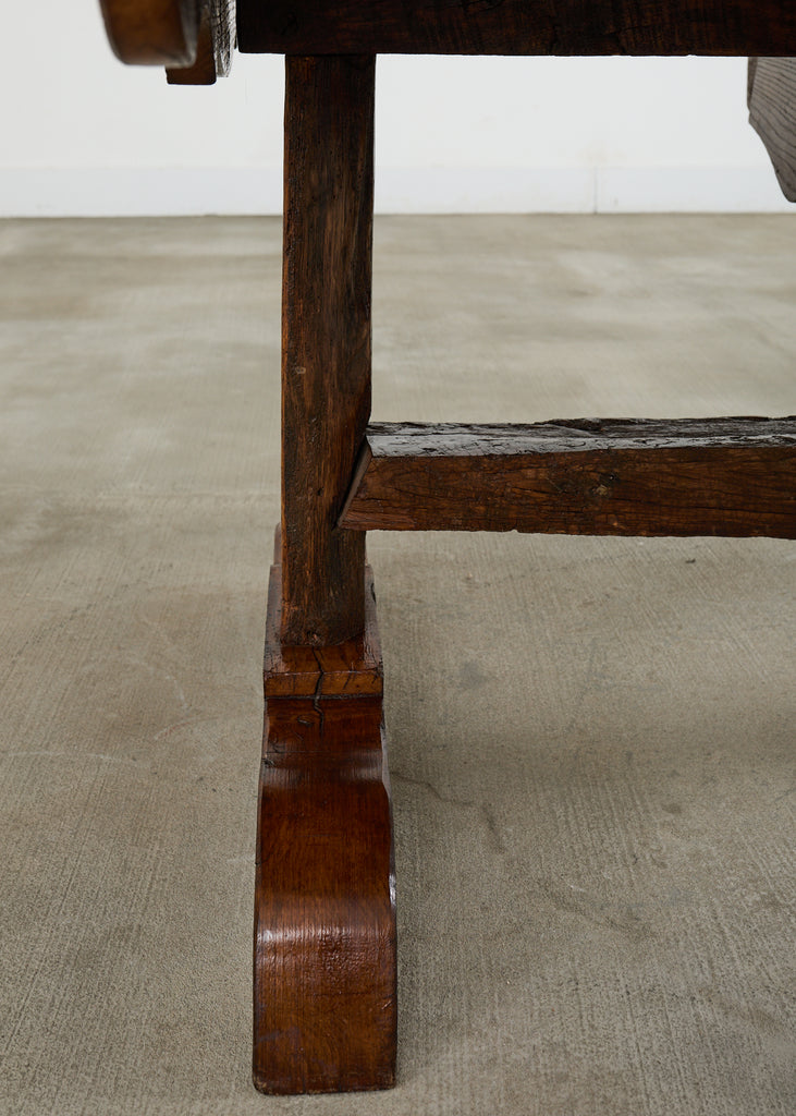 19th Century French Pine Tilt Top Vendange Dining Table