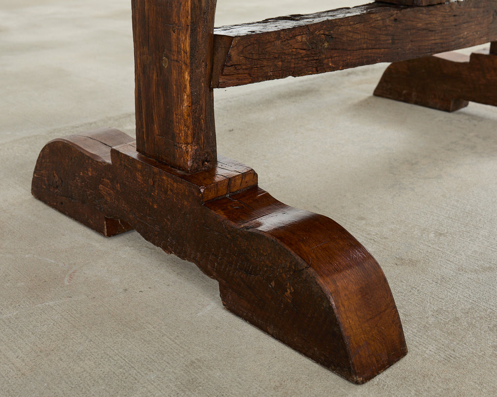 19th Century French Pine Tilt Top Vendange Dining Table