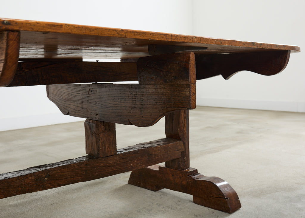 19th Century French Pine Tilt Top Vendange Dining Table