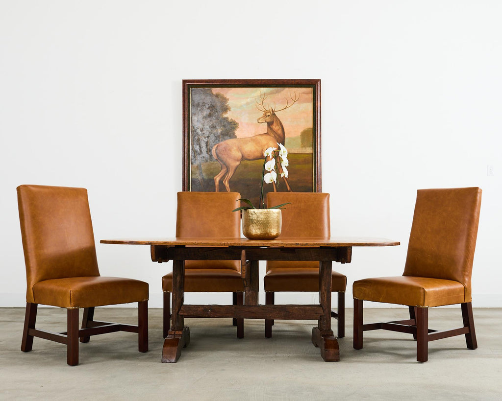 19th Century French Pine Tilt Top Vendange Dining Table