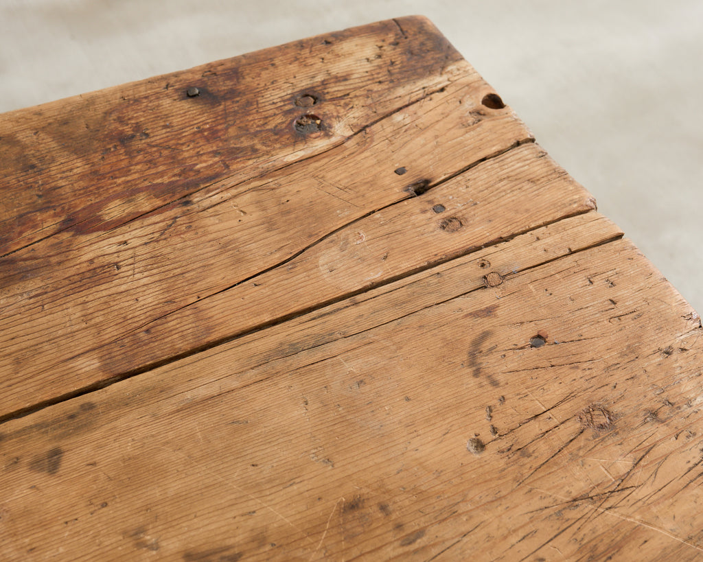 Country English Provincial Oak Pine Farmhouse Dining Table