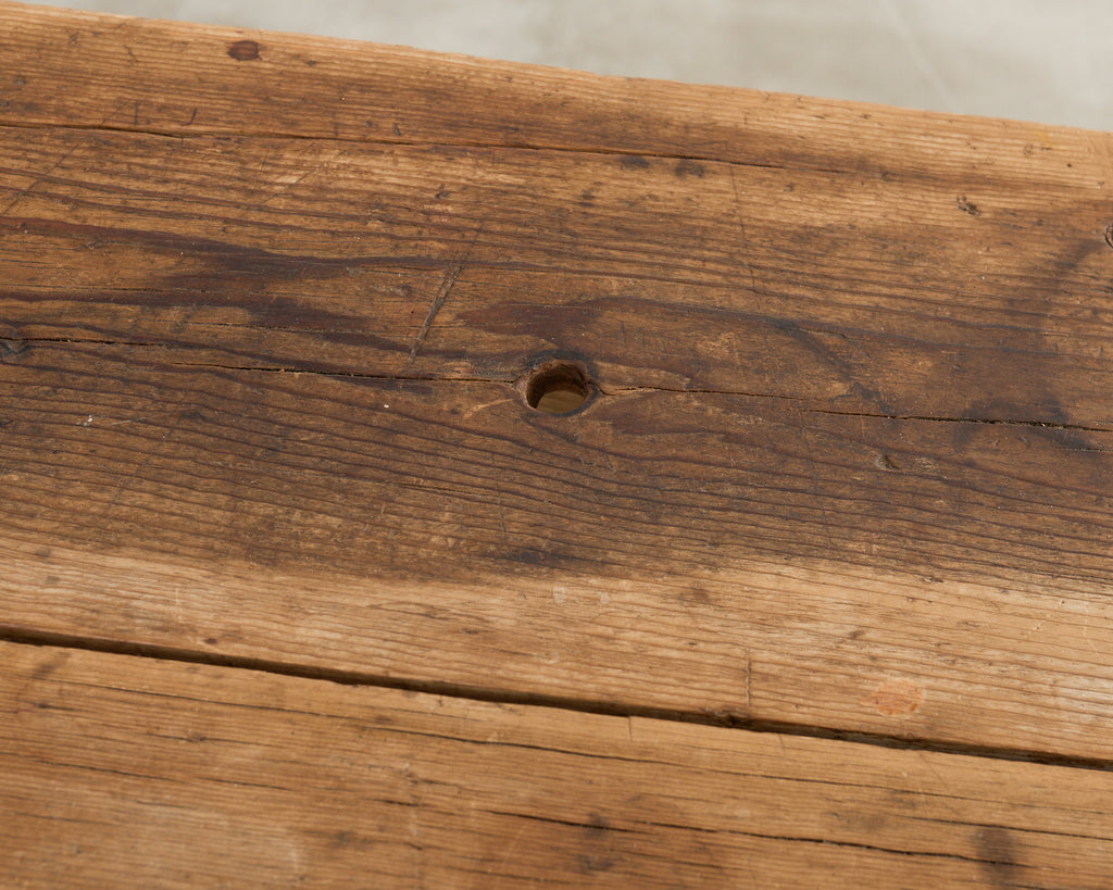 Country English Provincial Oak Pine Farmhouse Dining Table