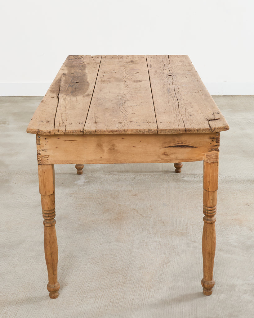 Country English Provincial Oak Pine Farmhouse Dining Table