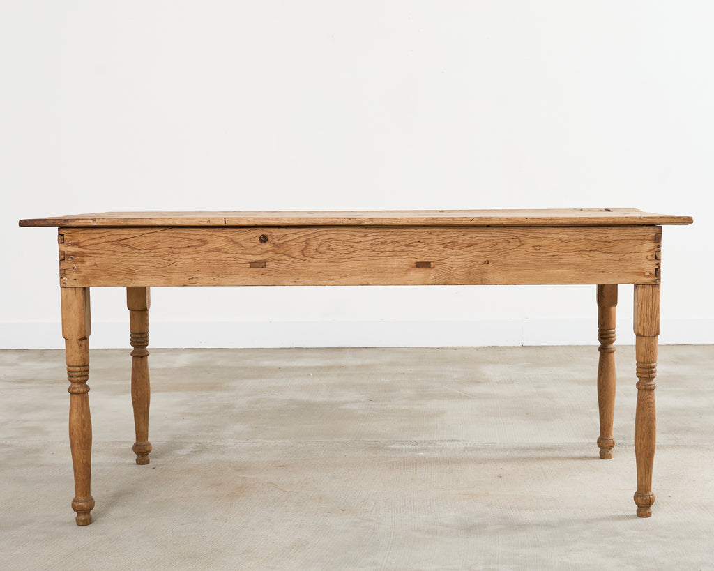 Country English Provincial Oak Pine Farmhouse Dining Table
