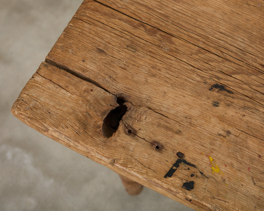 Country English Provincial Oak Pine Farmhouse Dining Table