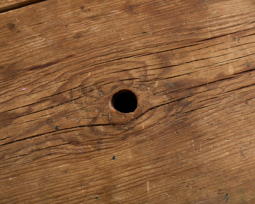 Country English Provincial Oak Pine Farmhouse Dining Table