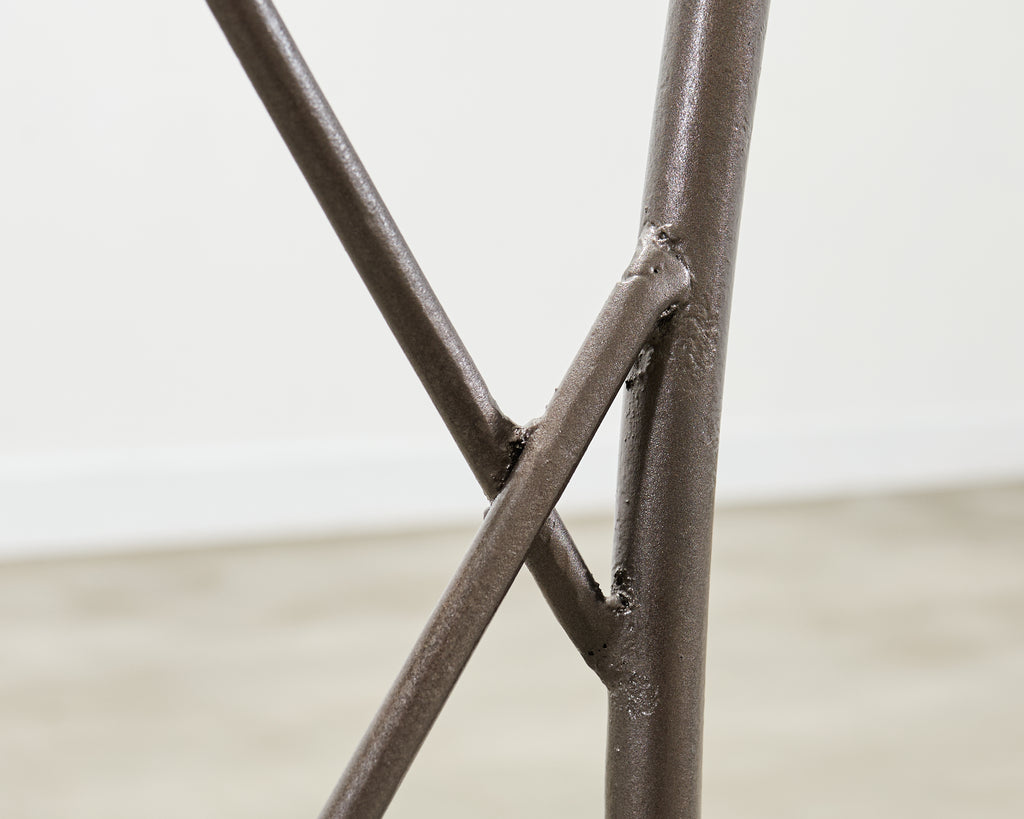 Pair of French Neoclassical Iron Lattice Twin Bed Frames
