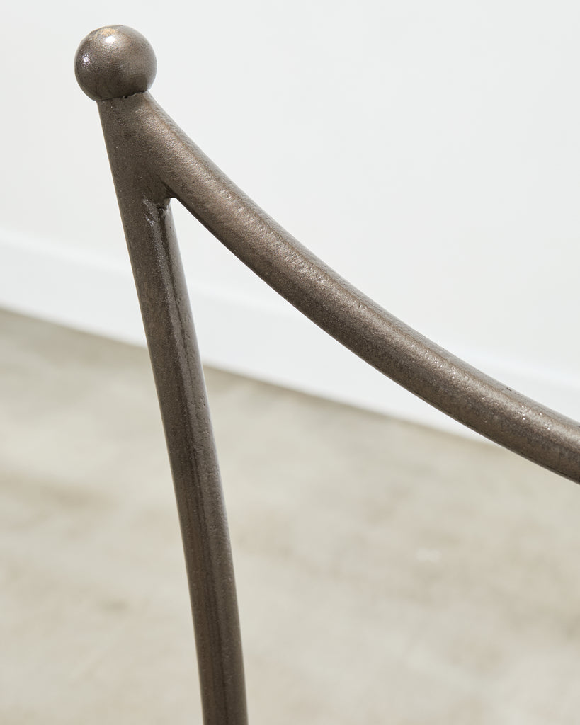 Pair of French Neoclassical Iron Lattice Twin Bed Frames