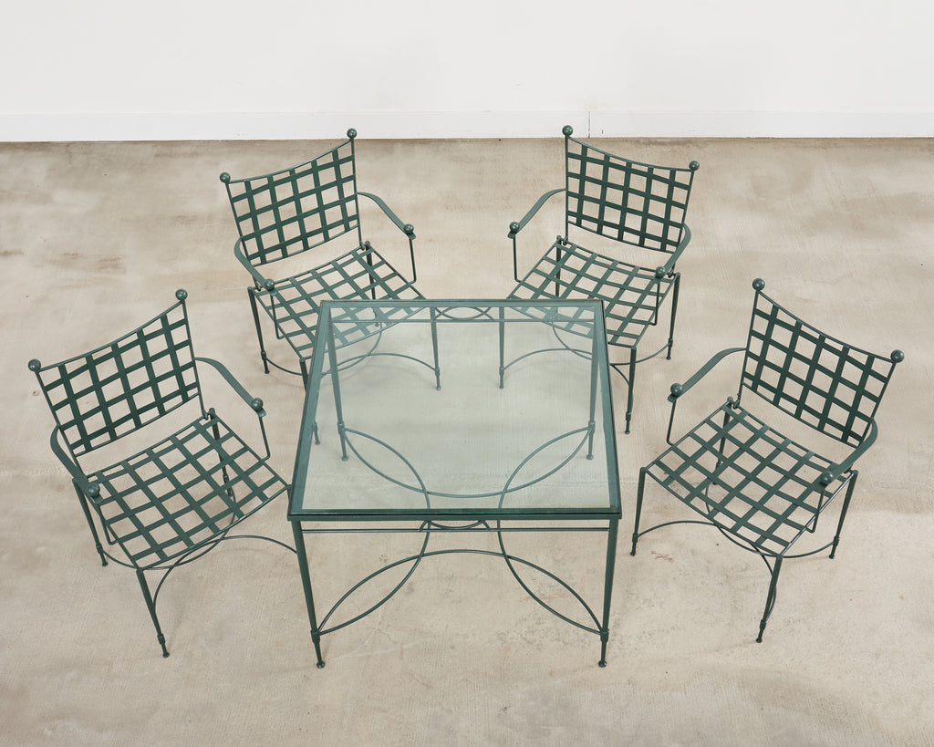 Mario Papperzini for Salterini Iron Garden Dining Suite