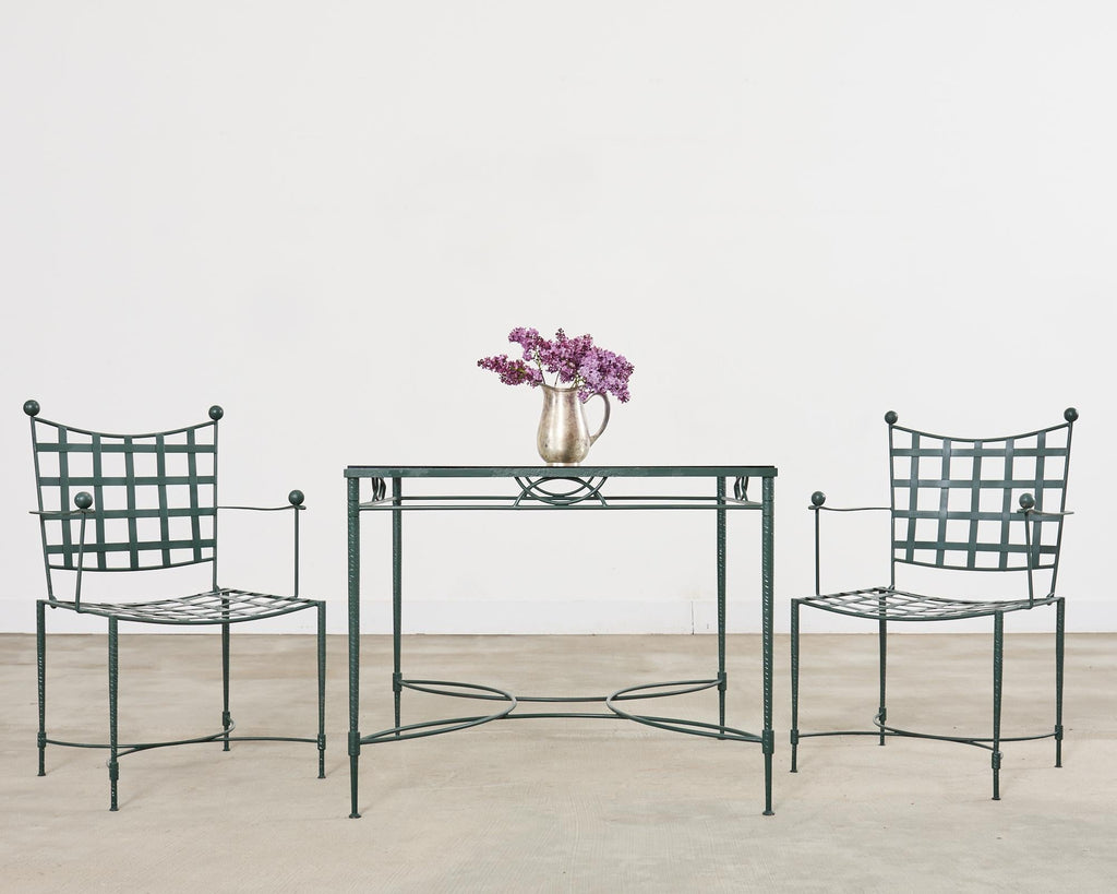Mario Papperzini for Salterini Iron Garden Dining Suite