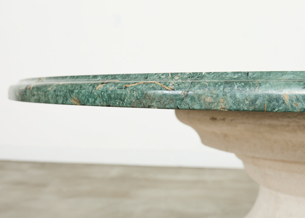 Neoclassical Style Marble and Stone Center Garden Table