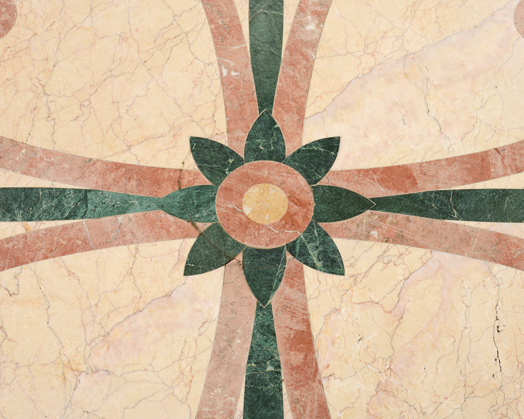 Neoclassical Style Marble and Stone Center Garden Table