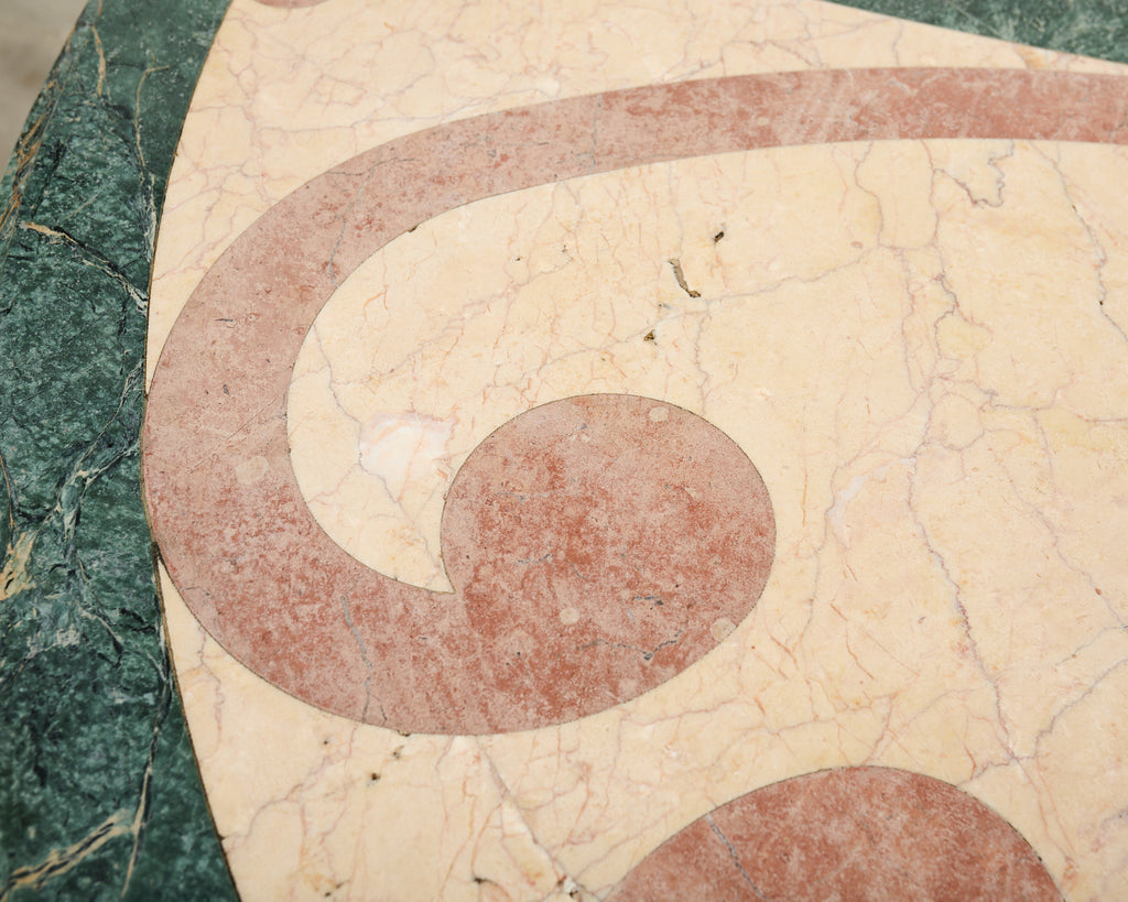 Neoclassical Style Marble and Stone Center Garden Table