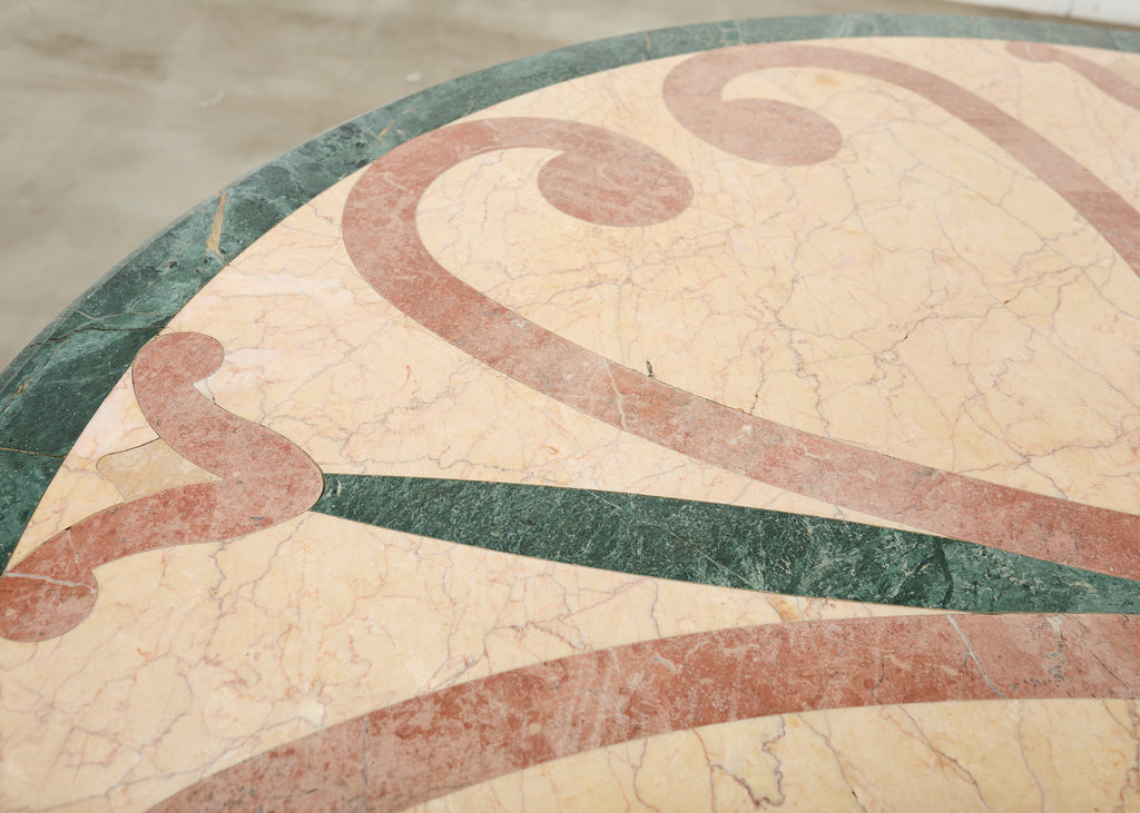 Neoclassical Style Marble and Stone Center Garden Table