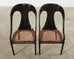 Pair of Michael Taylor Style Lacquered Spoon Back Chairs